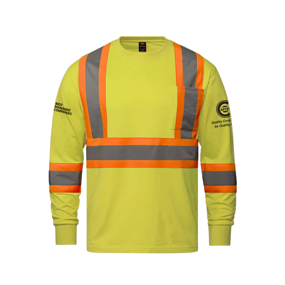 Unisex Hi-Vis Long Sleeve T-Shirt - Day or Night Shift