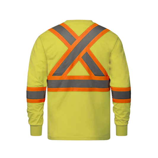 Unisex Hi-Vis Long Sleeve T-Shirt - Day or Night Shift